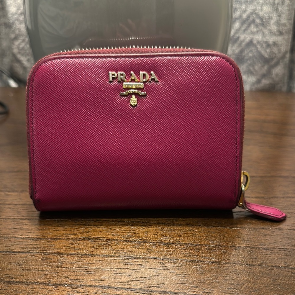 Prada Magenta Leather Wallet